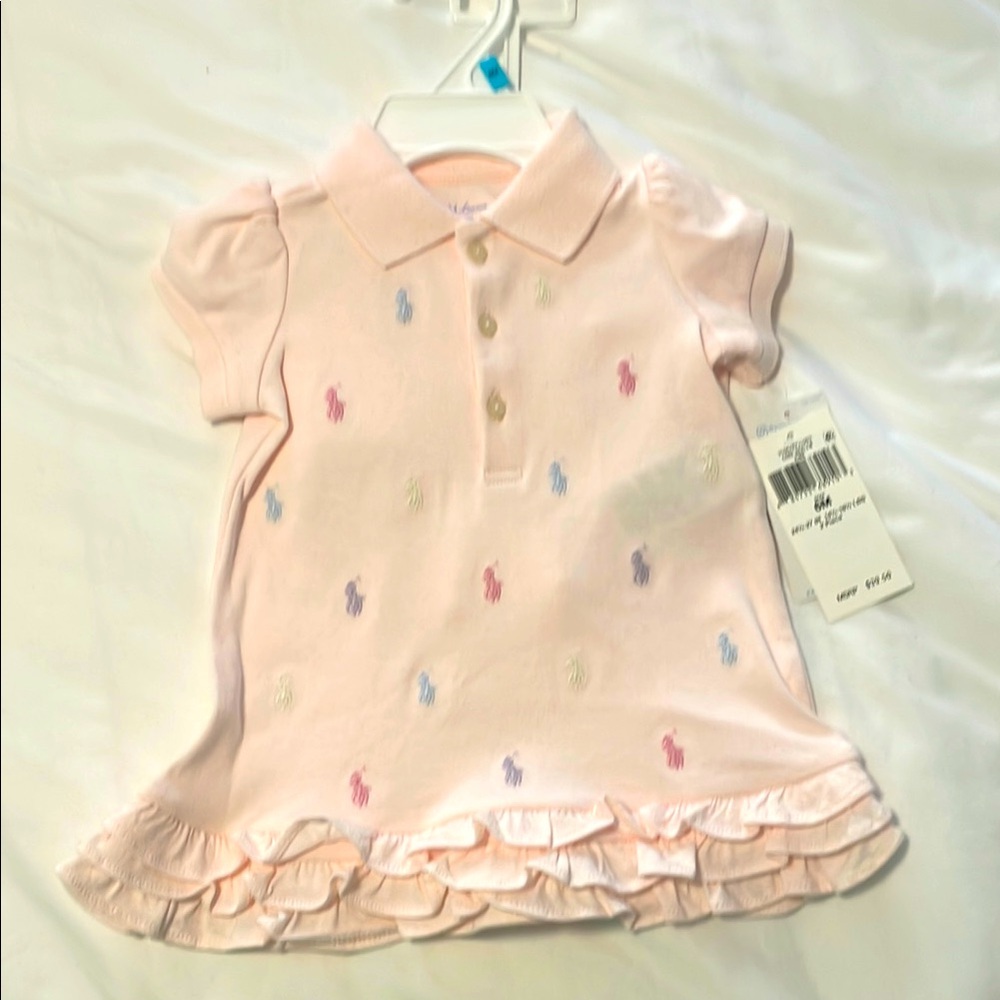 Pink Kids Polo Shirt with Embroidered Accents